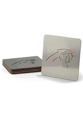 Carolina Panthers 4 Pack Stainless Steel Boaster Coaster