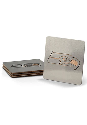 Seattle Seahawks 4 Pack Stainless Steel Boaster Coaster
