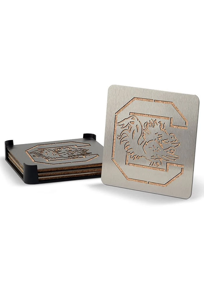 South Carolina Gamecocks 4 Pack Stainless Steel Boaster Coaster