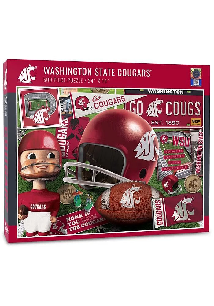 Washington State Cougars 500 Piece Retro Puzzle