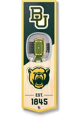 Baylor Bears 6x19 inch 3D Stadium Sign