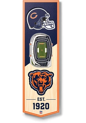 Chicago Bears 6x19 inch 3D Stadium Sign