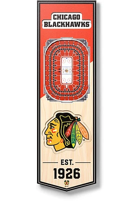 Chicago Blackhawks 6x19 inch 3D Stadium Sign
