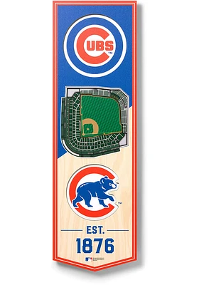 Chicago Cubs 6x19 inch 3D Stadium Sign