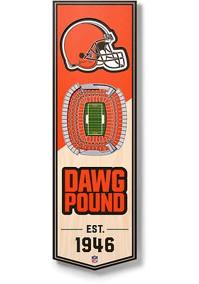 Cleveland Browns 6x19 inch 3D Stadium Sign
