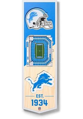 Detroit Lions 6x19 inch 3D Stadium Sign