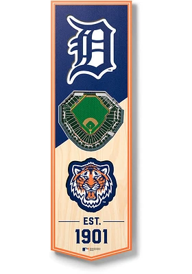 Detroit Tigers 6x19 inch 3D Stadium Sign
