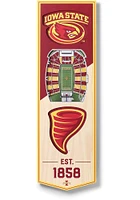 Iowa State Cyclones 6x19 inch 3D Stadium Sign - Gold
