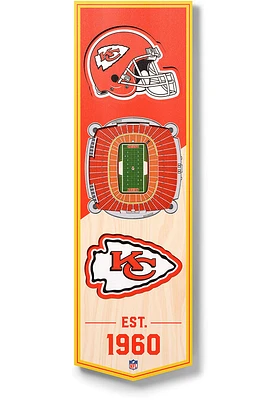 Kansas City Chiefs 6x19 inch 3D Stadium Sign