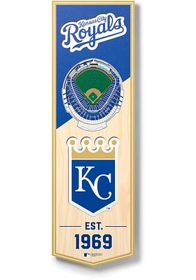 Kansas City Royals 6x19 inch 3D Stadium Sign