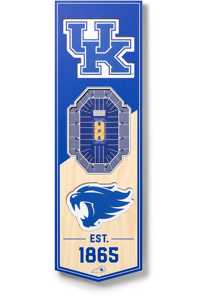 Kentucky Wildcats 6x19 inch 3D Stadium Sign