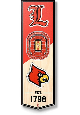 Louisville Cardinals 6x19 inch 3D Stadium Sign