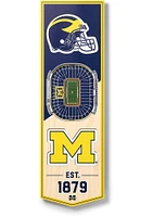 Michigan Wolverines 6x19 inch 3D Stadium Sign - Blue