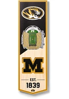Missouri Tigers 6x19 inch 3D Stadium Sign - Yellow