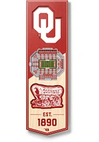 Oklahoma Sooners 6x19 inch 3D Stadium Sign - Red