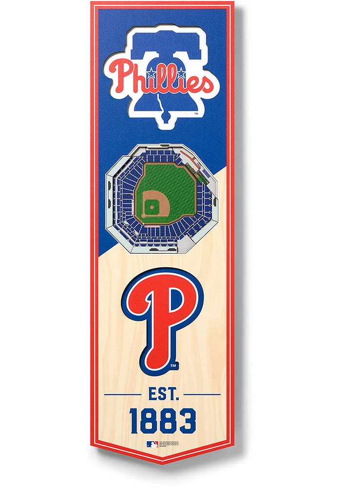 Philadelphia Phillies 6x19 inch 3D Stadium Sign