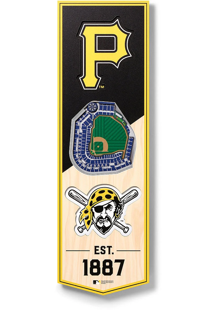Pittsburgh Pirates 6x19 inch 3D Stadium Sign