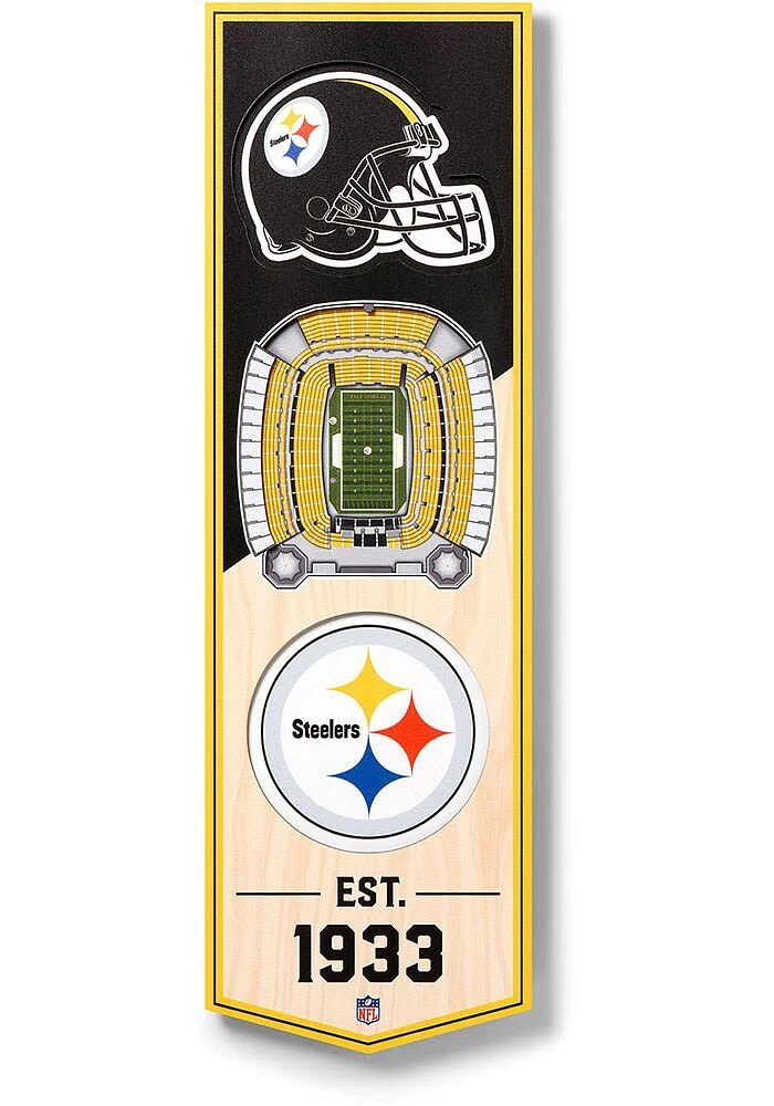 Pittsburgh Steelers 6x19 inch 3D Stadium Sign