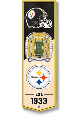 Pittsburgh Steelers 6x19 inch 3D Stadium Sign