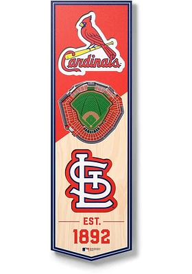 St Louis Cardinals 6x19 inch 3D Stadium Sign