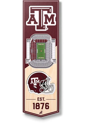 Texas A&M Aggies 6x19 inch 3D Stadium Sign