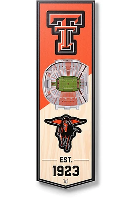 Texas Tech Red Raiders 6x19 inch 3D Stadium Sign