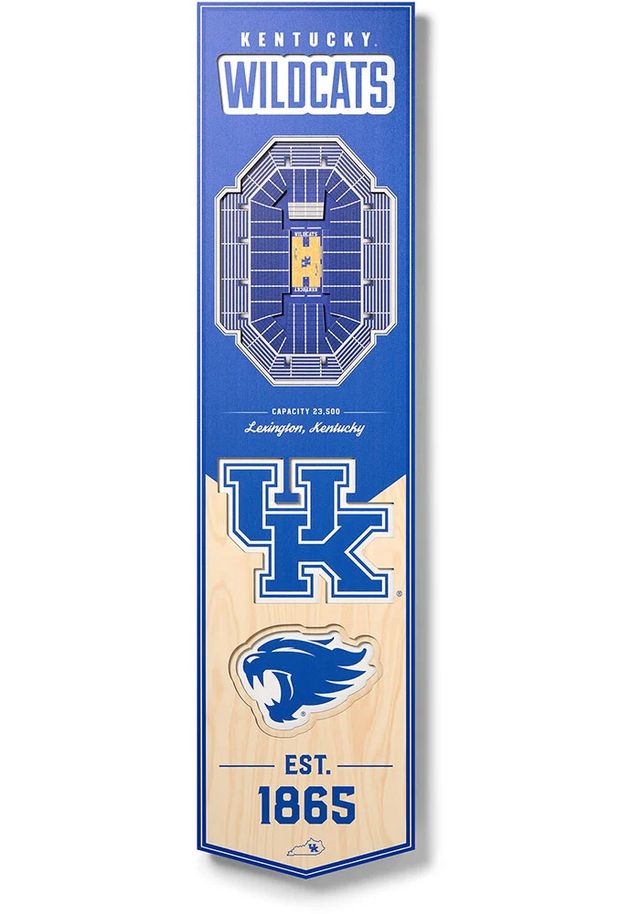 Kentucky Wildcats 8x32 inch 3D Stadium Sign