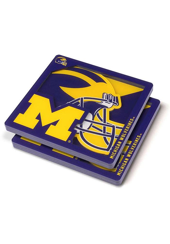 Michigan Wolverines 3D Coaster