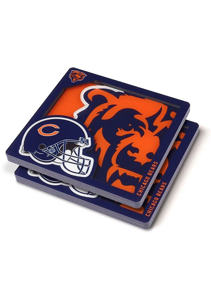 Chicago Bears 3D Coaster - Orange