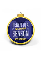 Michigan Wolverines 3D Logo Series Ornament - Yellow