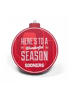 Oklahoma Sooners 3D Logo Series Ornament - Red
