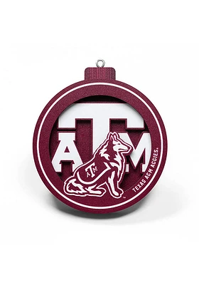 Texas A&M Aggies 3D Logo Series Ornament - Red