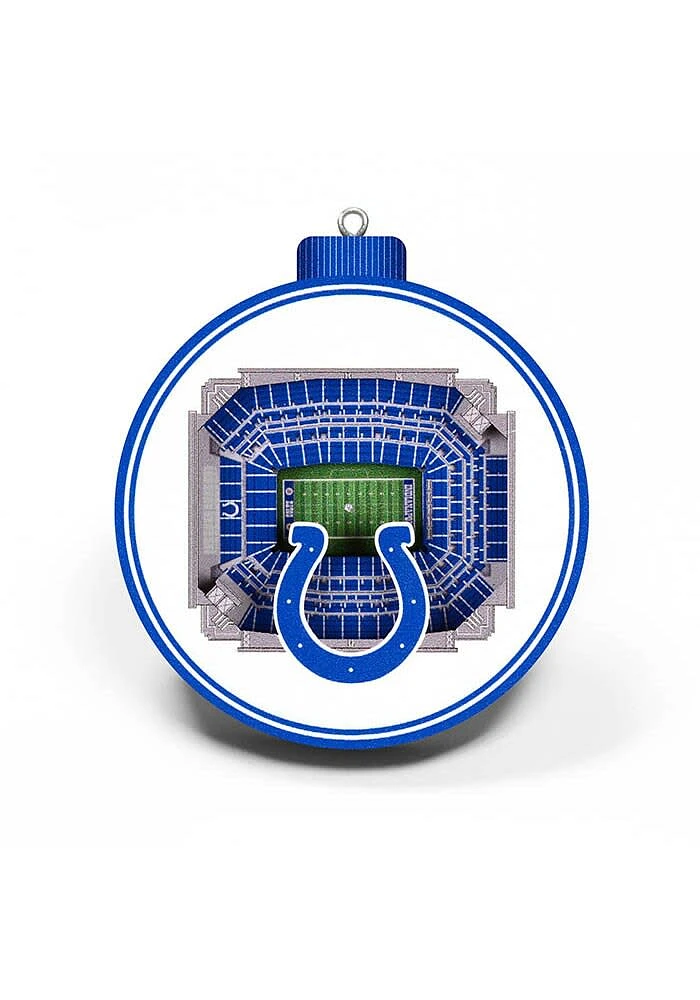 Indianapolis Colts 3D Stadium View Ornament - Blue