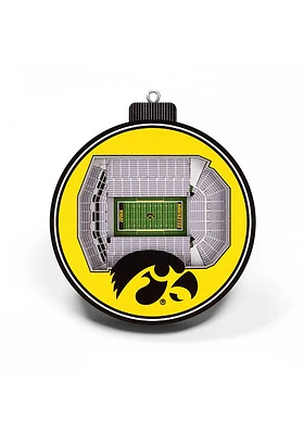 Iowa Hawkeyes 3D Stadium View Ornament - Yellow