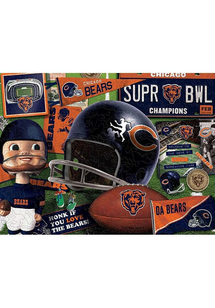 Chicago Bears Wooden Retro Puzzle