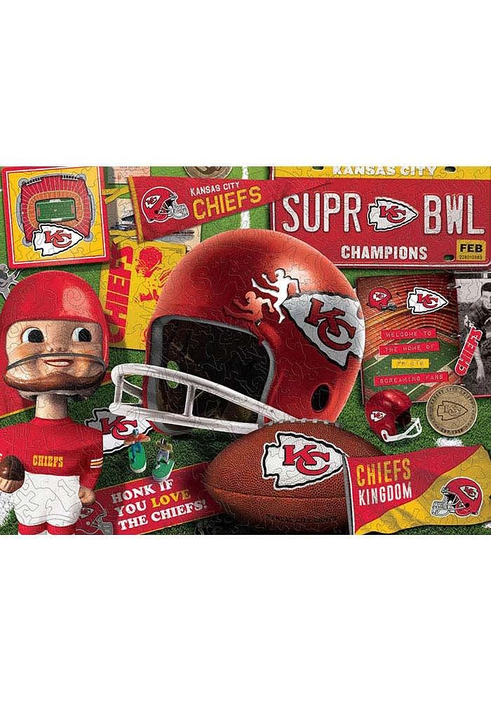 Kansas City Chiefs Wooden Retro Puzzle