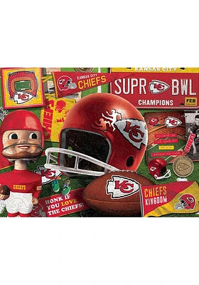 Kansas City Chiefs Wooden Retro Puzzle