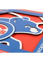 Chicago Cubs 12x12 3D Logo Sign - Red