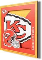 Kansas City Chiefs 12x12 3D Logo Sign - Red
