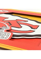 Kansas City Chiefs 12x12 3D Logo Sign - Red