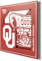 Oklahoma Sooners 12x12 3D Logo Sign - Crimson