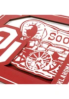 Oklahoma Sooners 12x12 3D Logo Sign - Crimson