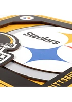 Pittsburgh Steelers 12x12 3D Logo Sign - Black