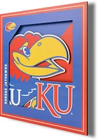 Kansas Jayhawks 12x12 3D Logo Sign - Red