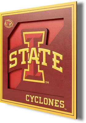 Iowa State Cyclones 12x12 3D Logo Sign - Red