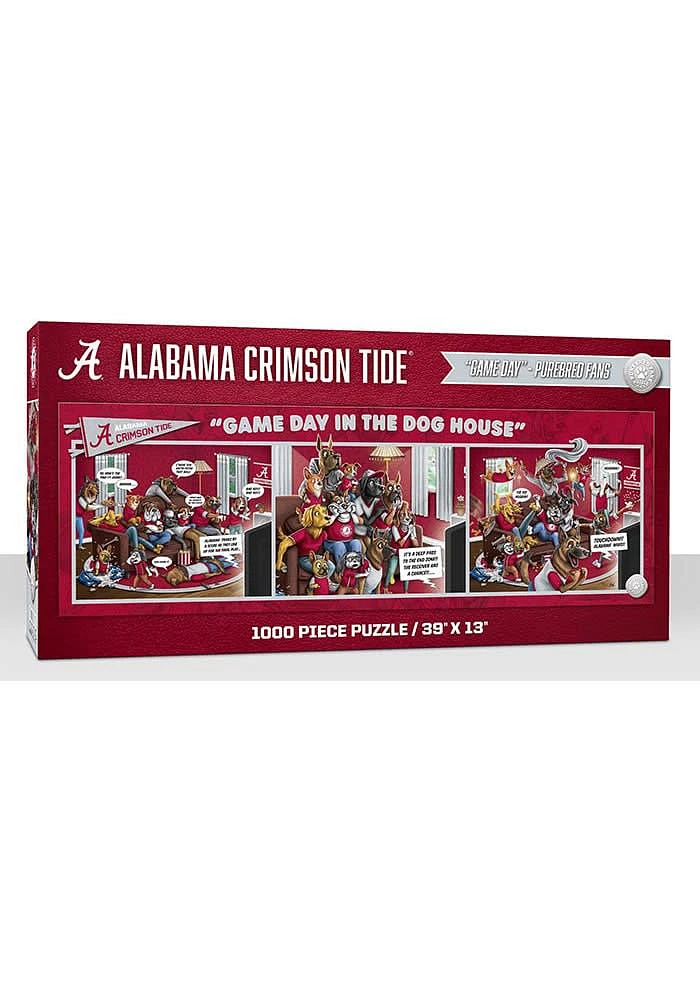 Alabama Crimson Tide 1000 Piece Purebread Fans Game Day Dog House Puzzle