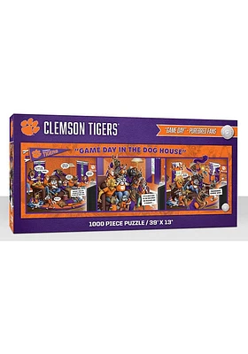 Clemson Tigers 1000 Piece Purebread Fans Game Day Dog House Puzzle