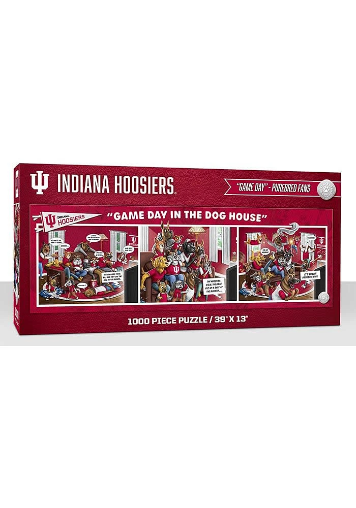 Indiana Hoosiers 1000 Piece Purebread Fans Game Day Dog House Puzzle