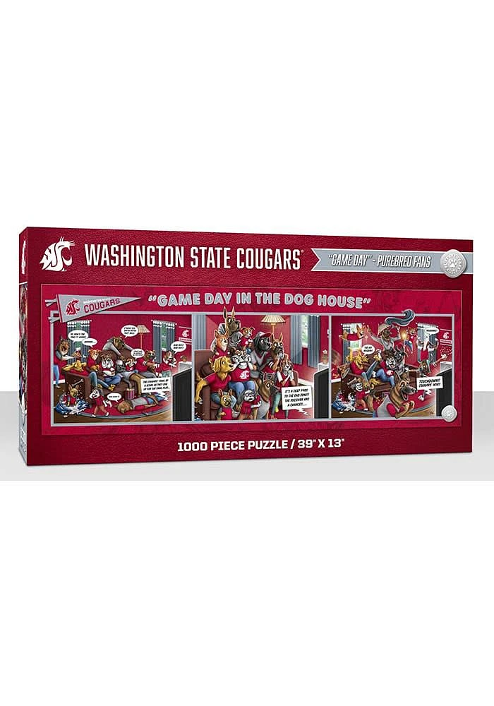 Washington State Cougars 1000 Piece Purebread Fans Game Day Dog House Puzzle