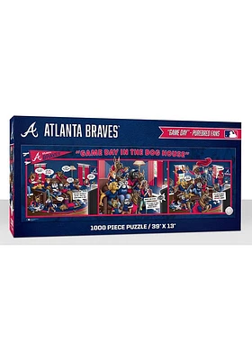 Atlanta Braves 1000 Piece Purebread Fans Game Day Dog House Puzzle